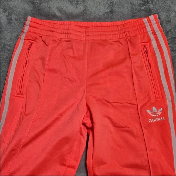 BRAND NEW RETRO Adidas Originals Firebird Track Pant Coral/White - Picture 9 of 12